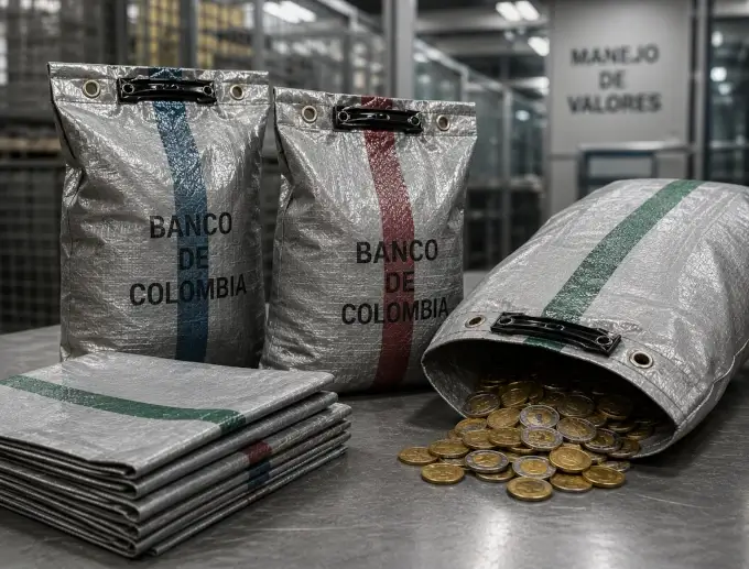 Lonas resistentes para transporte y almacenamiento de monedas